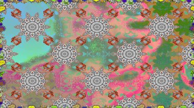 Raster güzel kumaş deseni. Soyut zerafet çiçek arka plan ile seamless modeli.