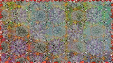 Ev dekorasyonu. Paisley baskı el çizilmiş elemanları. Fantezi çiçekler, doğal duvar kağıdı, çiçek dekorasyon kıvırcık illüstrasyon ile Dikişsiz desen.