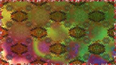 Kusursuz bir geçmişi var. Tomurcukları papatya çiçekleri olan sevimli bir çiçek deseni. Raster illüstrasyonu. Eski usul. Miles Fleur, süslü püslü bir süs. Kumaş, tekstil ve duvar kağıdı baskısı için..