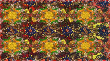 Kusursuz Tony kumaş deseni. Modaya uygun kumaş deseni. Küçük çiçekteki sevimli çiçek deseni. Raster illüstrasyonu.