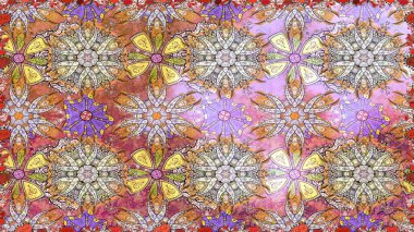 Raster illüstrasyonu. Küçük çiçekteki sevimli çiçek deseni. Tarafsız renklerde çiçekler.