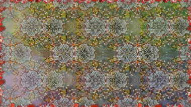 Düz Çiçek Elementleri Tasarımı. Gri renkli çiçekler. Çiçeksiz desenli arka plan, yaz çiçekleri. Renkli Bahar Teması Kusursuz Arkaplan.