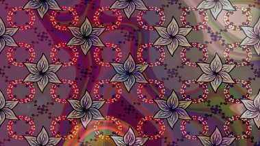 Raster güzel bir çiçek deseni çizmiş. Bahar mevsimi. Tatil havası. Nazik romantik baskı. Kahverengi renkte çiçekler.