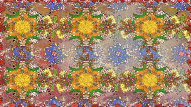 Kusursuz etnik tasarım. Çiçekleri, deniz kabukları, mandalaları ve suluboya efektleriyle donanma geçmişi. Yatak çarşafları, ceket, paket tasarımı, kumaş ve moda kavramları için tekstil baskısı.