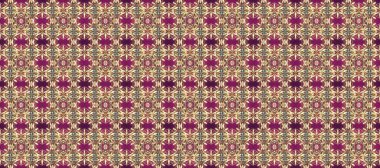 Klasik klasik klasik arka plan. Klasik raster sarısı, kusursuz desen. Geleneksel oryantasyon süsü. Kahverengi ve bej renklerde altın elementlerle pürüzsüz desen.