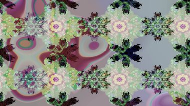 Bahar mevsimi. Tatil havası. Raster güzel bir çiçek deseni çizmiş. Gri renkli çiçekler. Nazik romantik baskı.