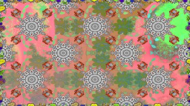 Gri renkte yaz çiçekleri. Raster illüstrasyonu. Raster çiçek desenli ve çiçekli..