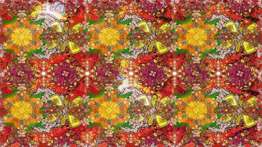 Kahverengi renkli çiçekler. Kusursuz Renksiz Bahar Temalı Kusursuz Arkaplan. Sevimli çiçek raster deseni. Düz Çiçek Elementleri Tasarımı.