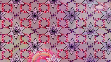 3D çiçekler, eskiz. Raster illüstrasyonu. Tarafsız renklerde.