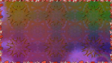 Hediye ambalaj kağıdı, tebrik kartları, posterler ve pankart tasarımı. Raster düz çiçekleri pürüzsüz desen. Kahverengi renkte çiçekler.