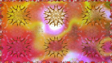 Raster illüstrasyonu. Nazik, yaz çiçekleri pembe renklerde. Raster çiçek desenli ve çiçekli..