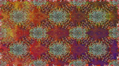 Tekrar eden çiçek arkaplanı, zarif kahverengi çiçek duvar kağıdı. Kahverengi renklerde çiçek desenleri, el yapımı papatyalar, papatyalar..