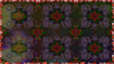 Gri renkli çiçekler. Renkli Yaz Temalı Kusursuz Arkaplan. Düz Çiçek Elementleri Tasarımı. Raster illüstrasyonunda trendsiz çiçek deseni.