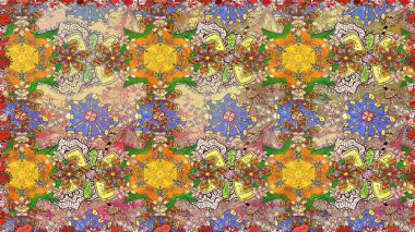 Kahverengi renkli çiçekler. Küçük çiçekte sevimli çiçek deseni var..