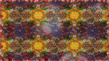 Çiçekli bahar çiçekleri. Küçük çiçekte güzel bir desen. Moda baskıları için zarif bir şablon. Küçük renkli çiçekler. Motley illüstrasyonu.