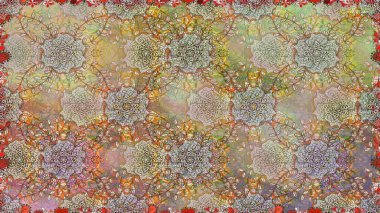 Raster düz çiçekleri pürüzsüz desen. Hediye ambalaj kağıdı, tebrik kartları, posterler ve pankart tasarımı. Tarafsız renklerde çiçekler.