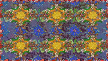 Çiçek deseni. Flower eskiz arka planı. Şatafatlı bahar bahçesi dokusu. Raster illüstrasyonu.