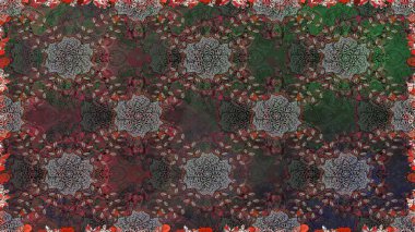 Çiçek deseni. Flower eskiz arka planı. Şatafatlı bahar bahçesi dokusu. Raster illüstrasyonu.