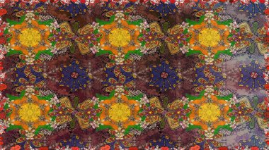 Dekorasyon ve tasarım için güzel bir desen. Raster illüstrasyonu. Çiçeğin suluboya çizimlerinin mükemmel deseni. Moda baskısı. Eski model. Suluboya kusursuz desen.