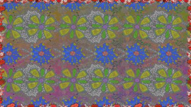 Dekorasyon ve tasarım için güzel bir desen. Moda baskısı. Ton halinde. Suluboya desensiz çiçek buketi. Çiçeğin suluboya çizimlerinin zarif deseni.