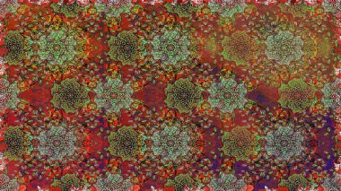 Çiçeklerle kusursuz desen. Kahverengi renkli çiçekler. Suluboya çizimi. El çizimi.