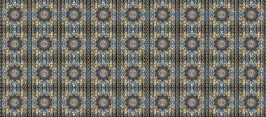 Doğum günü kartı, davetiye ya da afiş için iyidir. Raster illüstrasyonu. Dekoratif simetri arabesk. Kusursuz ortaçağ çiçek deseni. Gri ve mavi renklerde altın.