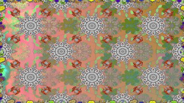 Güzel çiçek desenli küçük çiçek. Çiçekler, suluboya ile sorunsuz çiçek desenli. Raster desen.