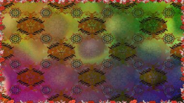 Düz çiçek öğeleri tasarım. Bahar Tema Dikişsiz desen arka plan rengi. Sorunsuz Chichi kumaş deseni. Raster resim. Çiçek deseni.