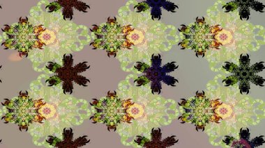 Gri renkli etnik çiçekli zarif eskiz deseni. Raster Çiçek İllüstrasyon Şirin Tekstil.