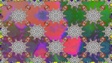 Raster düz çiçekleri pürüzsüz desen. Gri renkli çiçekler. Tasarım hediye paketi, tebrik kartları, posterler ve afiş tasarımı.