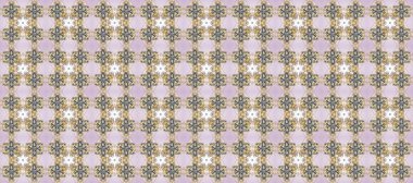 Klasik klasik klasik arka plan. Geleneksel oryantasyon süsü. Kusursuz klasik raster nötr, bej ve gri ve altın desenli.