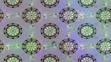 Renkli unsurlarla hareketli arka plan görüntüleri. Çiçekler. Eski model. Bayrak tarzı. Video kaydı. Şablon. Döngü. Kusursuz..