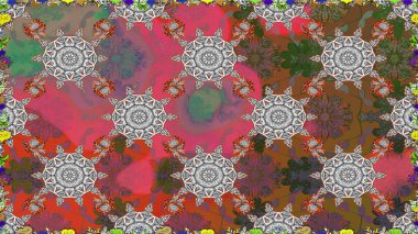 Klasik çiçek tasarımı elementleri. Raster illüstrasyonu. Gri kıvırcık çiçekler gri renkte şekillenir.