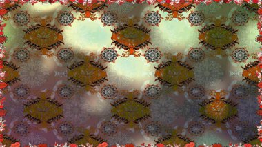 Süslü, dikişsiz, soyut çiçeklerle süslenmiş. Çiçek deseni duvar kağıdı, desen dolguları ve web sayfası arka planı için kullanılabilir. Şekillendirilmiş çiçeklerle kusursuz desen.