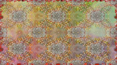 Klasik çiçekler. Yaz çiçekleri teması. Tarafsız renkler. El çizimi, soyut ve süslü elementler. Suluboya resim taklit Raster illüstrasyonu.