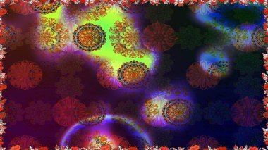 Vadinin çiçekleri kahverengi renklerde. Raster dikişsiz çiçek deseni.