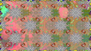 Raster - stok. Gri çiçekli kusursuz desen, suluboya çiçek deseni, sevimli çiçek, duvar kağıdı, kart veya kumaş için fayanslı.