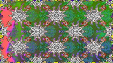 Raster resim. Çiçek desenli çiçek ve yaprakları ile. Sevimli küçük çiçek desenle.