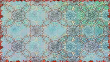 Düz çiçek öğeleri tasarım. Bahar Tema Dikişsiz desen arka plan rengi. Güzel kumaş deseni. Raster çizimde sorunsuz çiçek desenli.