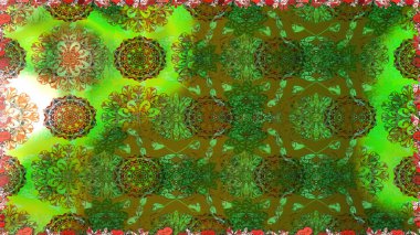 Çiçek desenleri yeşil renklerde, el yapımı papatyalar, papatyalar. Tekrarlayan çiçek arkaplanı, zarif yeşil çiçek duvar kağıdı.