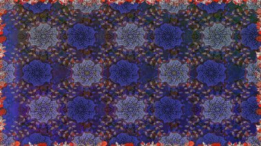 Düz Çiçek Elementleri Tasarımı. Çiçeksiz desenli arka plan, yaz çiçekleri. Renkli Bahar Temalı Kusursuz Arkaplan. Mor renkte çiçekler.