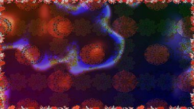 Raster illüstrasyonu. Çiçeksiz arka plan. Şatafatlı bahar bahçesi dokusu. Çiçek deseni.