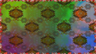 Raster deseni. Botanik kusursuz desen. Organik elementler. Suluboya etkisi.