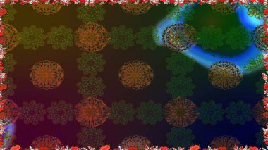 Küçük çiçekteki sevimli çiçek deseni. Kahverengi renkte çiçekler.