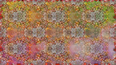 Kahverengi renkli çiçekler. Raster düz çiçekleri pürüzsüz desen. Tasarım hediye paketi, tebrik kartları, posterler ve afiş tasarımı.