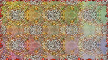 Raster Güzel kumaş deseni. Raster suluboya deseni, narin çiçekler, tarafsız çiçekler, tebrik kartı şablonu..