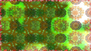 Kumaş, duvar kağıdı ve kağıt üzerine baskı yapmak için gelişen arka plan. Raster illüstrasyonu. Sevimli, pürüzsüz desenli, küçük çiçekli, klasik tarzda. Moda arka planında parlak buketler.