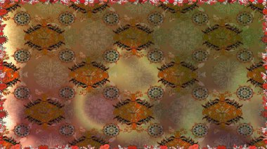 Raster illüstrasyonunda kusursuz çiçek deseni. Düz Çiçek Elementleri Tasarımı. Renkli Bahar Temalı Kusursuz Arkaplan. Güzel kumaş deseni.