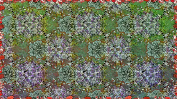 Yeşil renkli çiçekler. Küçük çiçekte sevimli çiçek deseni var..