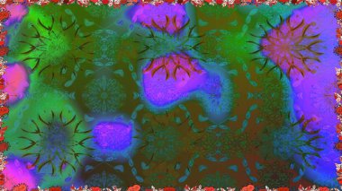 Kusursuz bir mahsul. Düz Çiçek Elementleri Tasarımı. Renkli Bahar Temalı Kusursuz Arkaplan. Raster Şirin kumaş deseni.